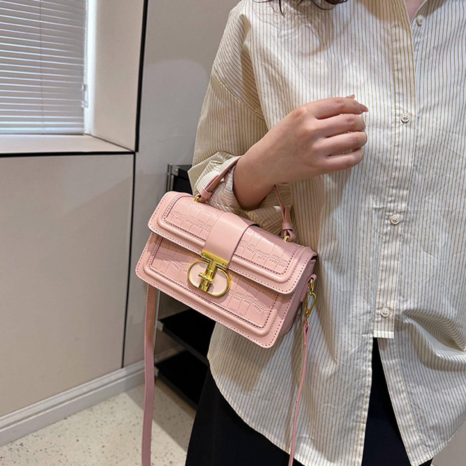 

Винтажная сумка, женская сумка, фактурная сумка через плечо, сумка через плечо с индивидуальным каменным узором One Size розовый