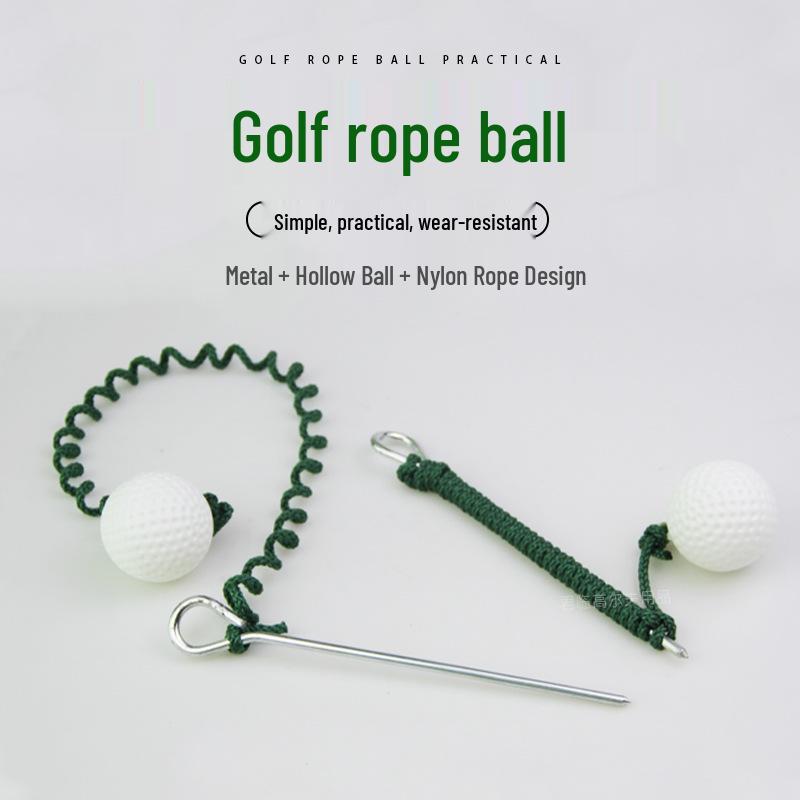 Rotating Golf Rope Ball Swing Practice Device