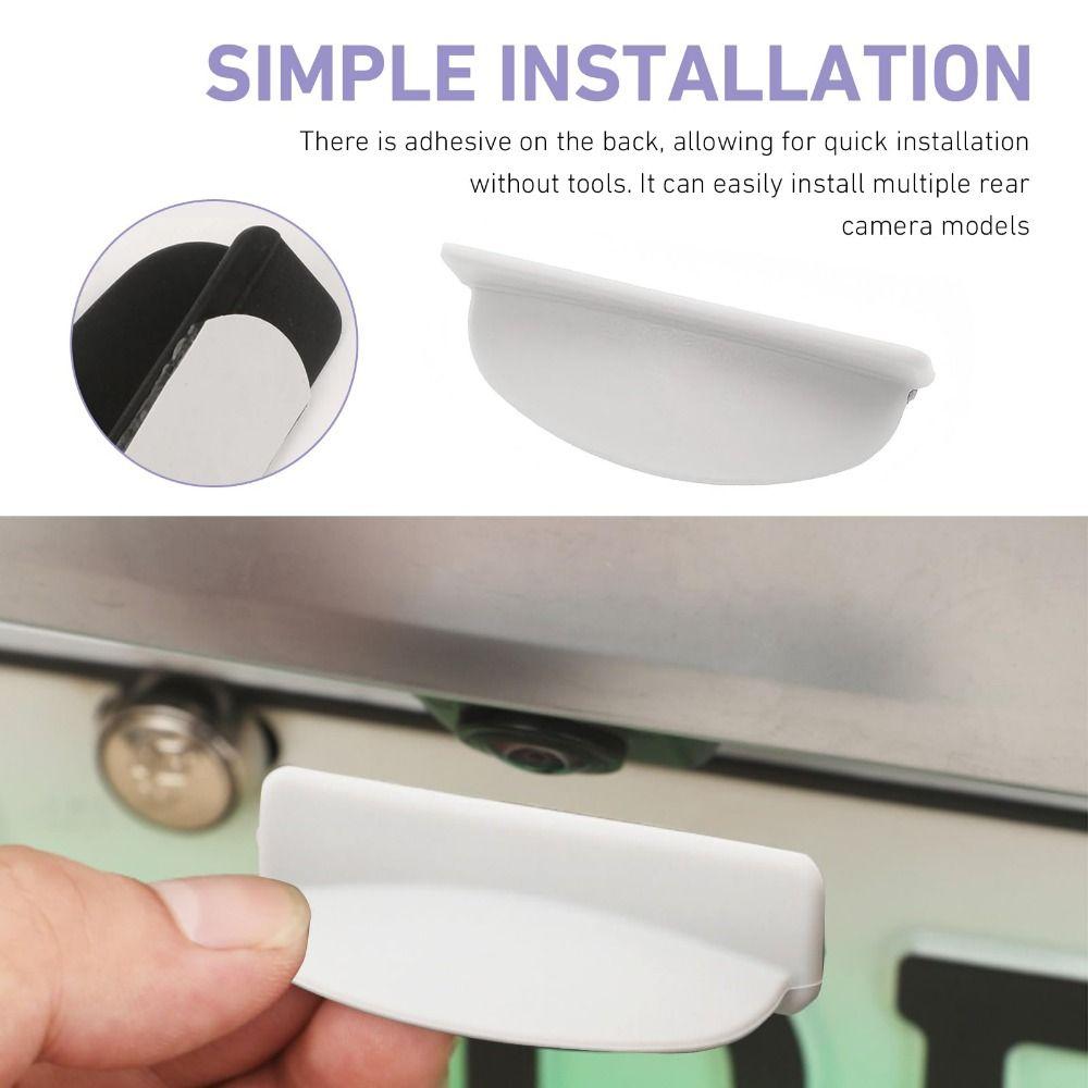 Silicone Car Reverse Camera Cover Self-Adhesive Camera Rain Guard Shield Car Accessories