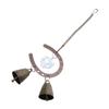 Horseshoe Wind Bell Indoor Outdoor Hanging Ornament Rustic Wall Decoration Garden Pendant for Home Ranch Bar
