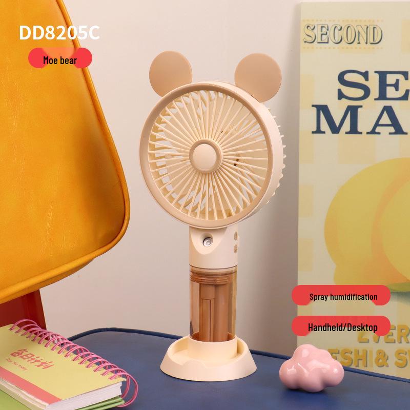 Portable USB Rechargeable Humidifier Fan with Phone Holder