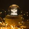 Mozalida Music Box Perfect As a Birthday Christmas Snow Globe Day Moon or for with Ambient Bedside LED USB and Projection Handmade Wooden Interior