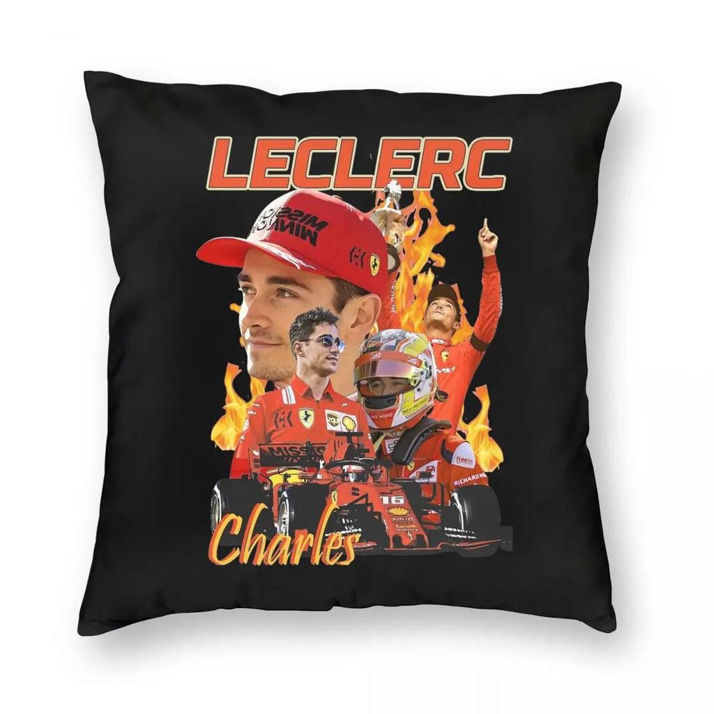Charles Leclerc Eras Tour Kissenbezug Bedruckter Polyester Kissenbezug Geschenk Wurfkissenbezug Abdeckung Zuhause Quadratisch 18''