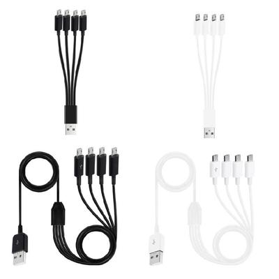 Tragbares 4-Wege-USB-Ladekabel Mehrfachladekabel Splitterkabel