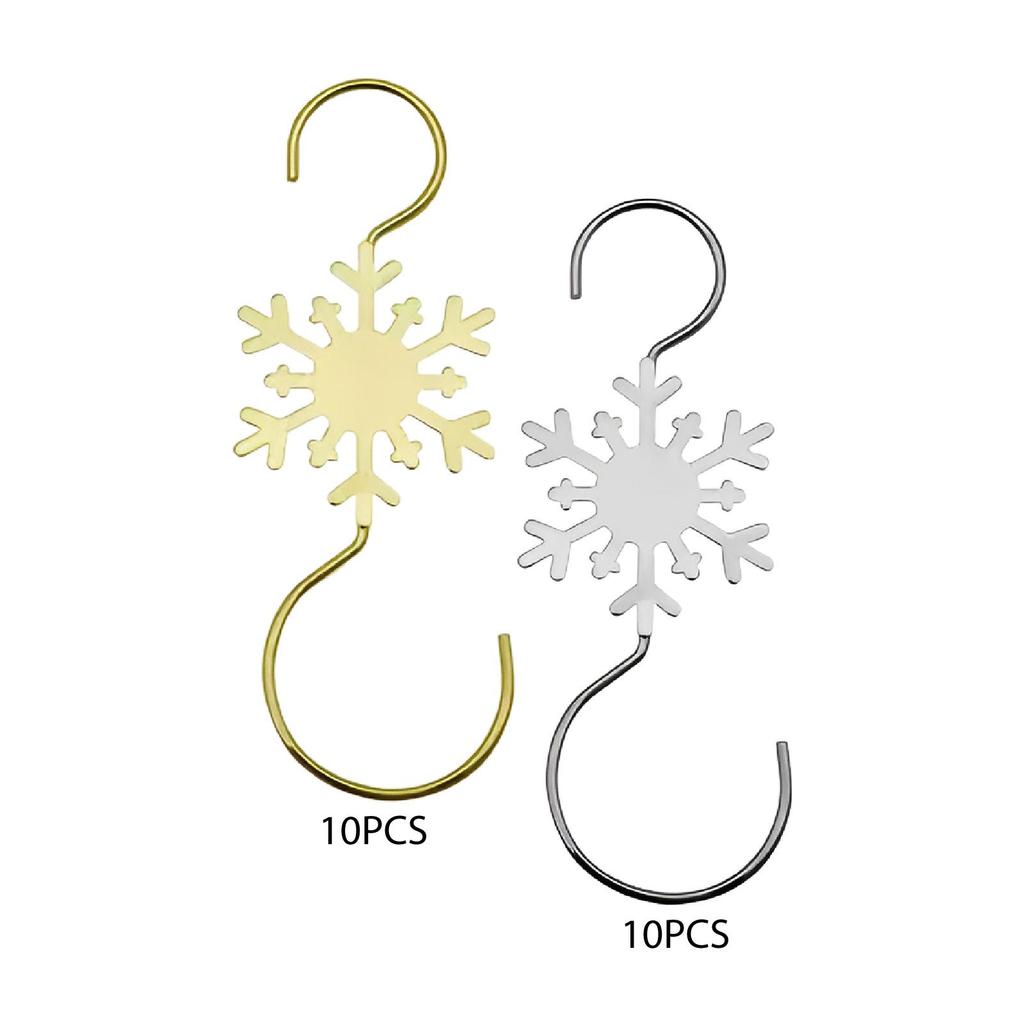 10Pcs Christmas Ornament Hooks Compact Hanging for Holiday Party Fireplace