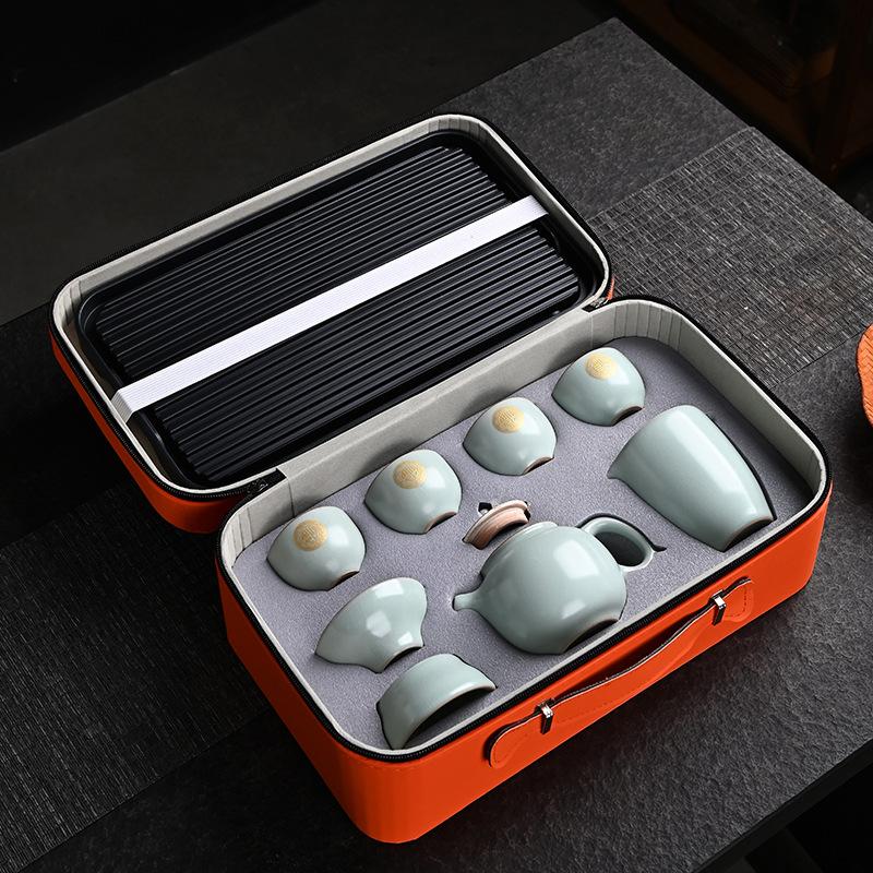 Ru Kung Fu Tea Set New Business Gift Printing Tea Set Tea Cup Set