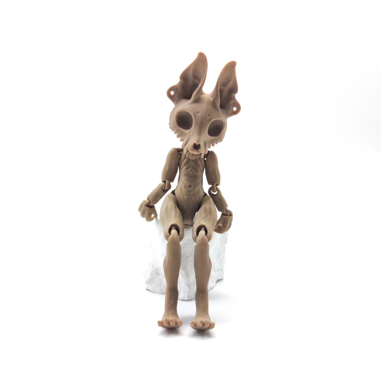 

3D 1Pcs Printing Skeleton Cat Joint Movable Skeleton Animals Model Decorative Home Office Craft Desktop Ornaments Halloween Toys
