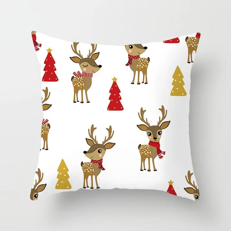 Christmas Themed Pillowcases Car Accessories Office Santa Claus Living Room Sofa Home Pillowcases