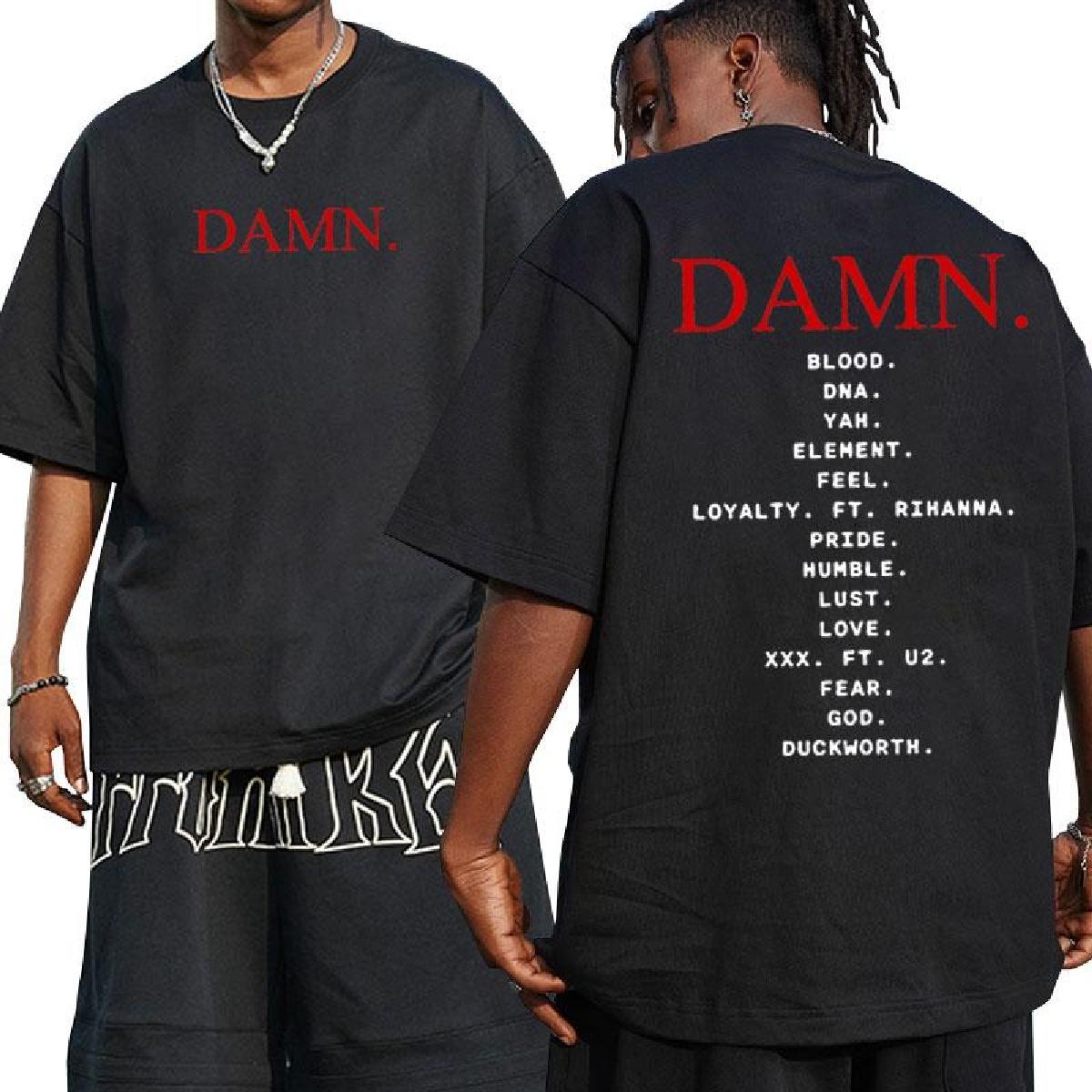 

Футболка Damn Kendrick Lamar Мужская футболка с трек-листом альбома Pglang Mr Morale & The Big Steppers Футболки в стиле хип-хоп, готика, большие футболки S