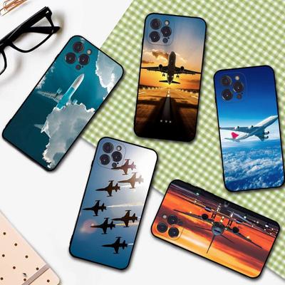 YNDFCNB Aircraft Plane Airplane Phone Case For iPhone 6 7 8 Plus 11 12 13 14 Pro SE 2020 MAX Mini X XS XR Back Funda Cover