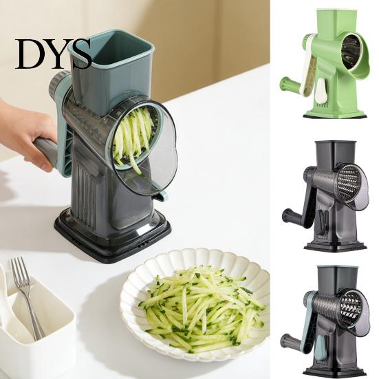 Suction Base Vegetable Slicer Handheld Roller Shredder Stainless Steel Blades Safe Food Processor Multi-Function Kitchen Gadget for Julienne