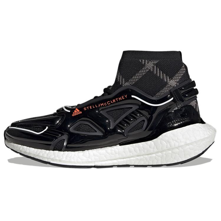 New Adidas Stella McCartney X UltraBoost 22 Elevated 'Core Black Signal Orange' Women's HQ6187