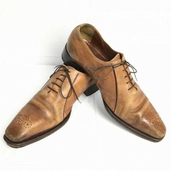80s90s? Vintage A.testoni Made In Italy Business Shoes Brown Size 6.5 (25.025.5cm) Men's(USED)