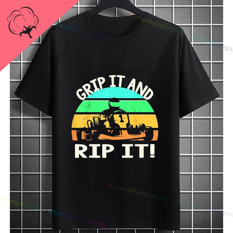 Go Kart Racing Karting Driver Enthusiast Carting Retro Graphic Tshirt Fashion Casual Wear Shortsleev Oneck 100 Cotton Tshirt