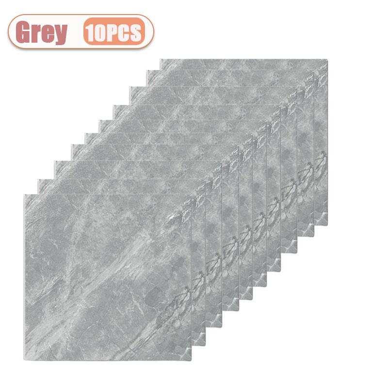 10/30/50PCS Simulated Thick Marble Tile Wall Sticker PVC Waterproof Self-adhesive Living Room Toilet Kitchen Home Floor Stickers