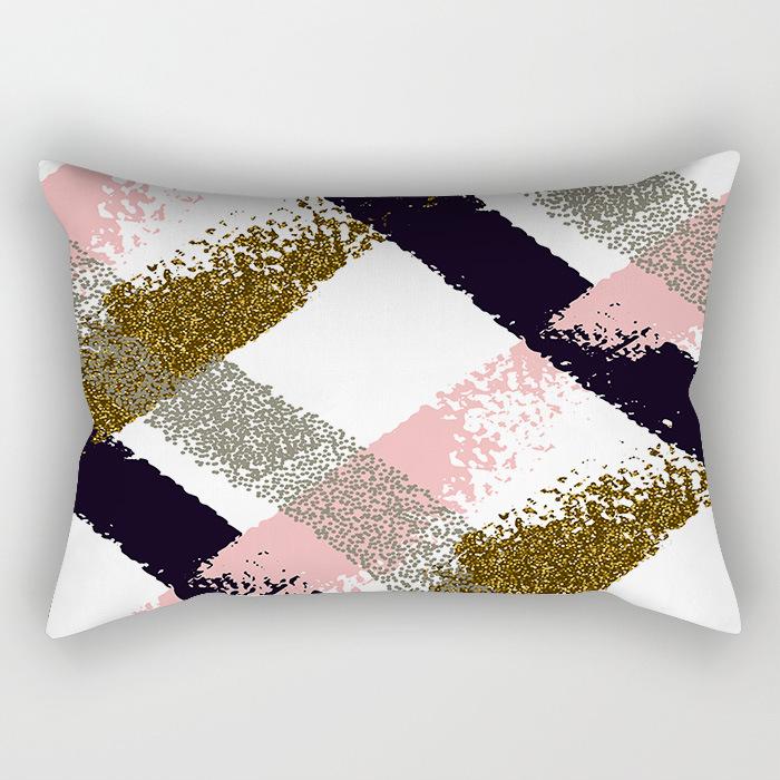 Nordisch Abstrakt Bunt Linien Geometrisch Langer Kissenbezug Zuhause Sofa Kissen Auto Büro Lendenkissen