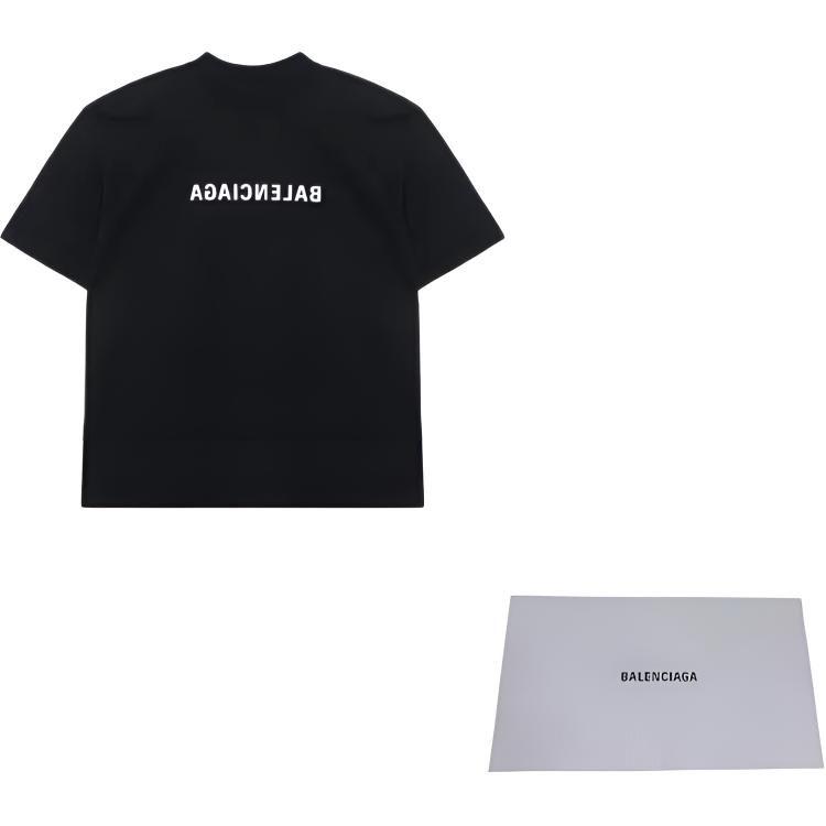 Balenciaga SS22 T Shirt Loose Fit Unisex Black 612966TNVR21070
