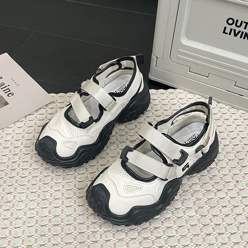 

Cave ugly cute thick-soled dad sports bag head sandals women s summer wear hollow 2025 new mesh breathable 40