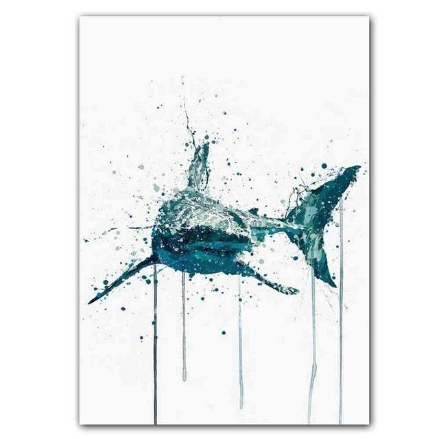 Neue Nordic Abstrakte Tier Poster Wand Malerei Abstrakte Splash Tinte Kunst Leinwand Malerei Wohnzimmer Korridor Hause Dekoration Wandbild Kein Rahmen