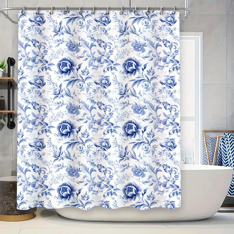 Восхитительная Цветочная Шторка для Душа Розовый Желтый Рисунок с Розами Водонепроницаемая Ткань Идеально для Декора Вашей Ванной Комнаты 90x180cm