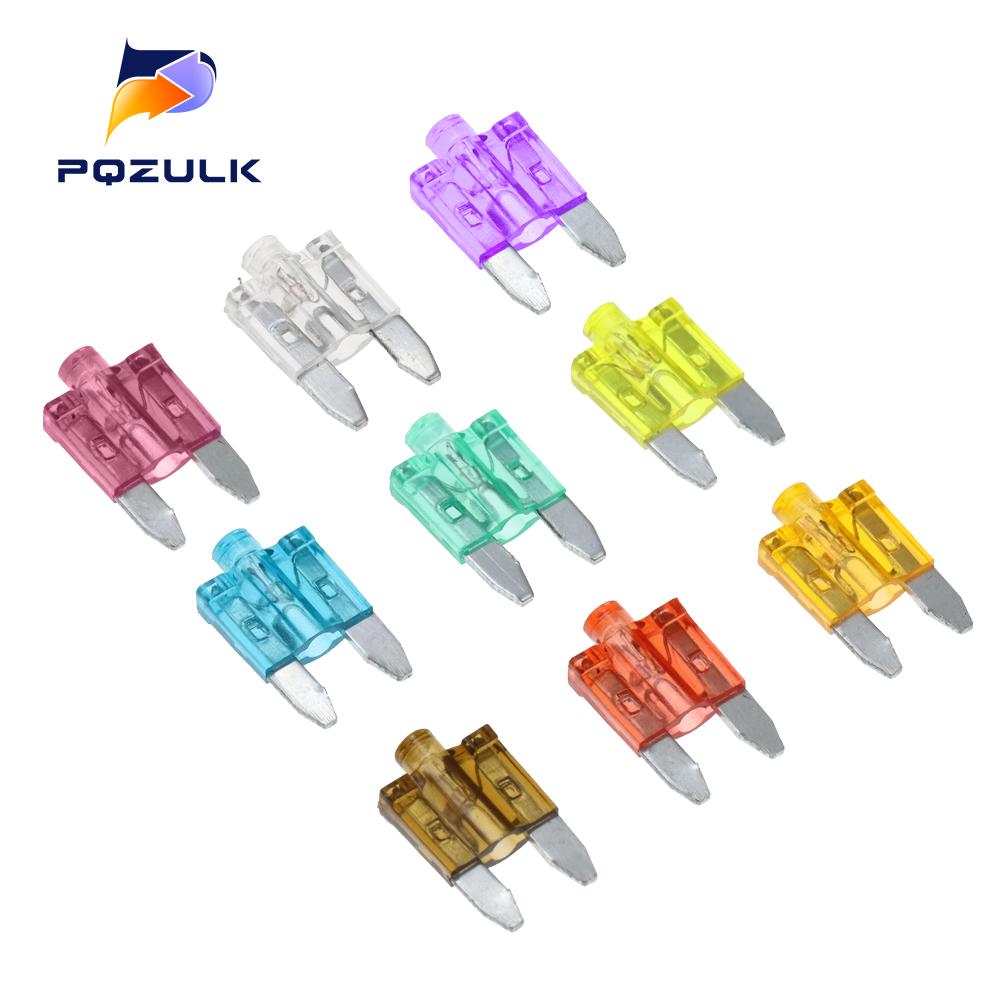 10PCS Small Size Automotive Fuse With Indicator Light Pilot Lamp Medium Fuse With Fusing indication 3A-40A Fuses4