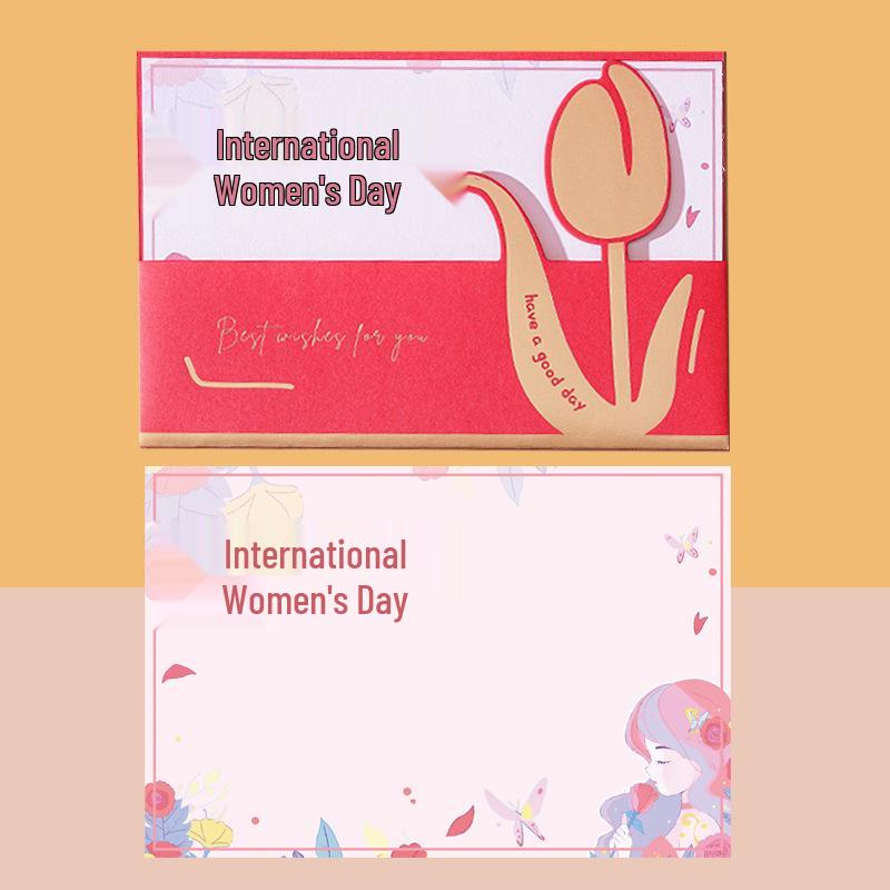 

Women s Day Tulip Thank You Card for Goddess Customer