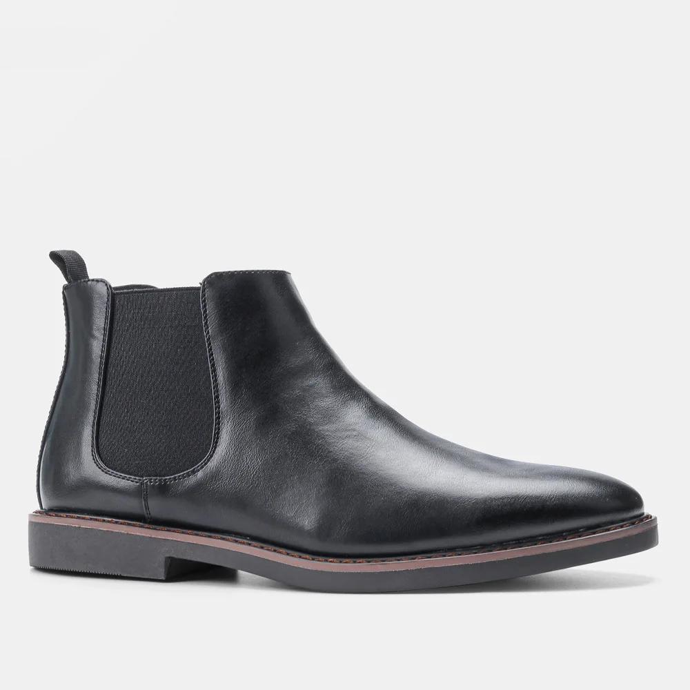 Fashion Botas Para Hombre High Quality British Men Shoe Men Chelsea Boot Fashion Leather Shoe Retro Men Large Ankle Boot Men Winter Shoe