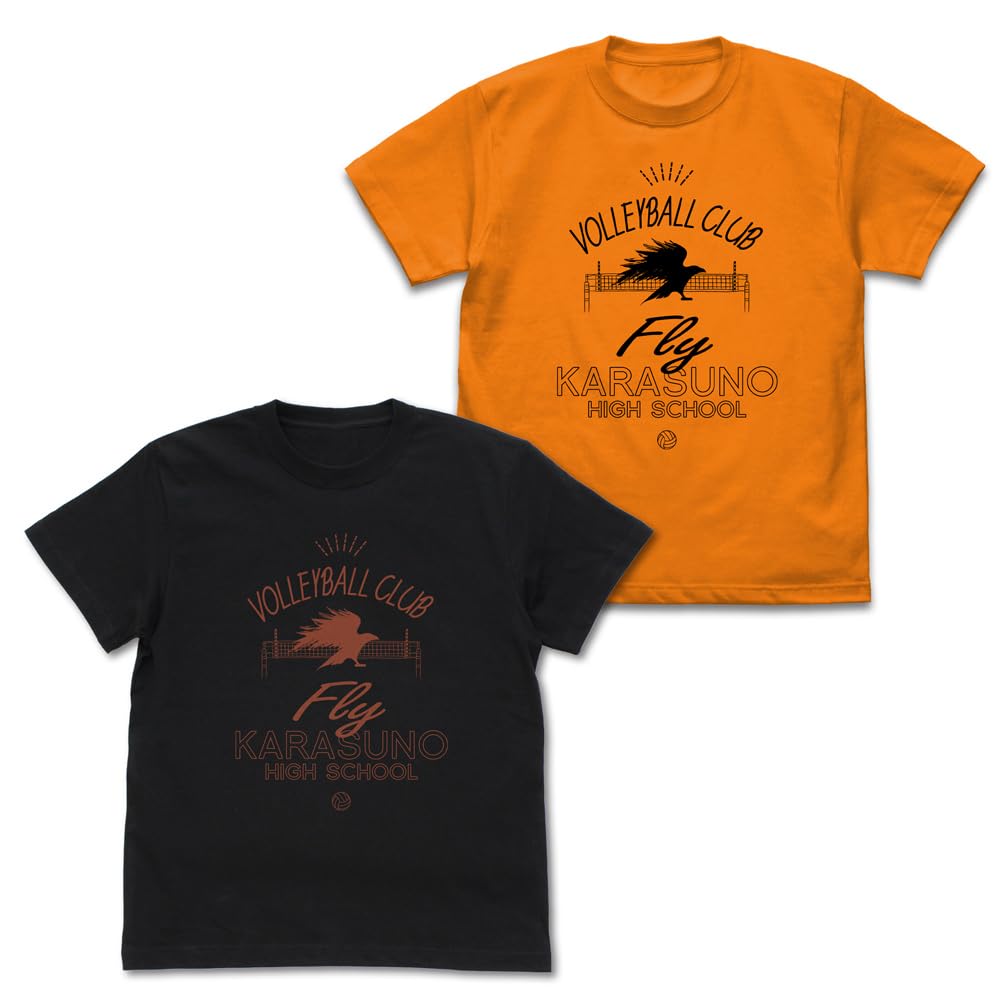 COSPA Karasuno High School Volleyball Club Icon Mark College CALIFORNIA ORANGE Size S [Official] Haikyu!! T-shirt