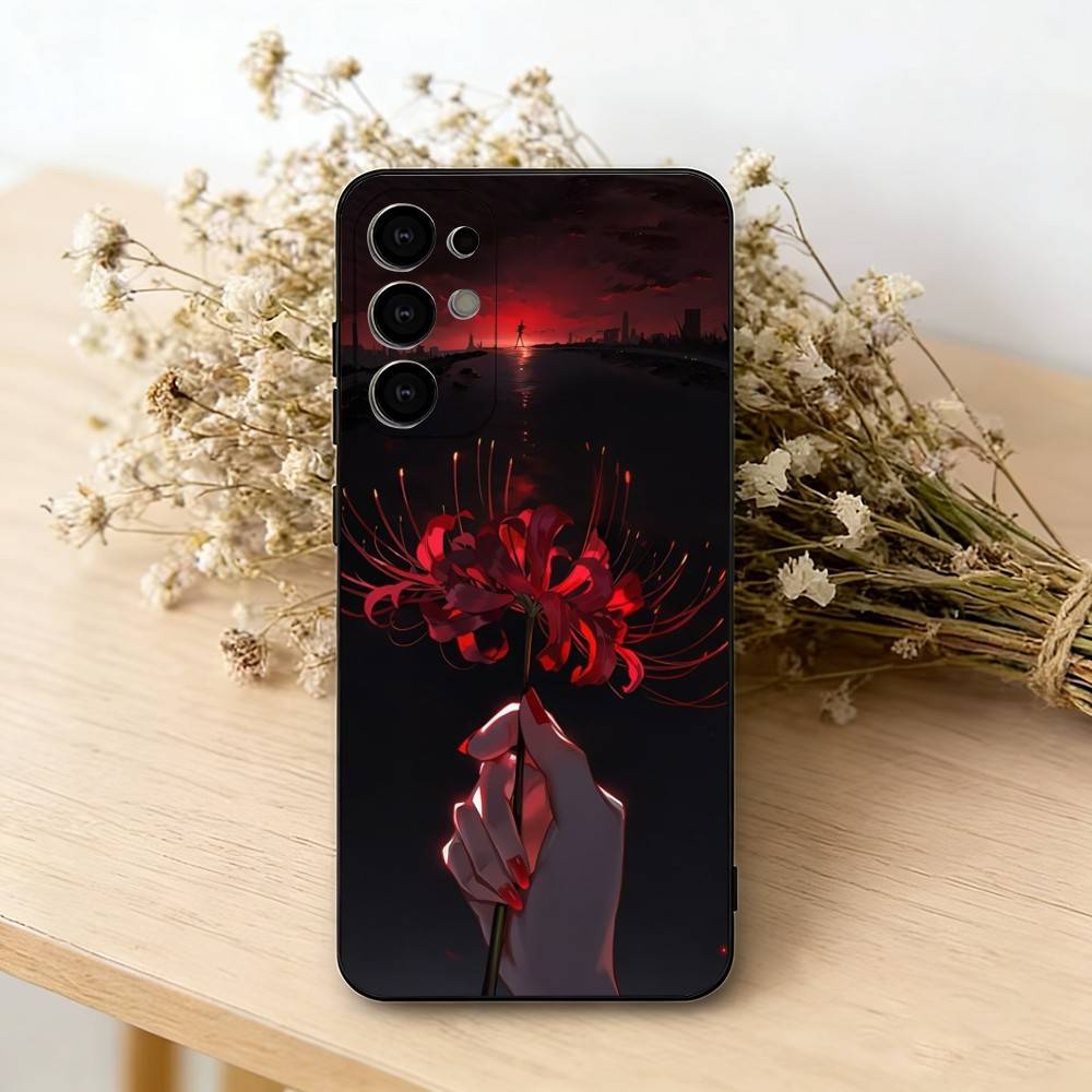 Ghoul Rote Spinnenlilie Tokio Handyhülle Für Samsung S25,S24,S21,S22,S23,S30,Ultra,S20,Plus,Fe,Weiche Silikon Schwarz Hülle
