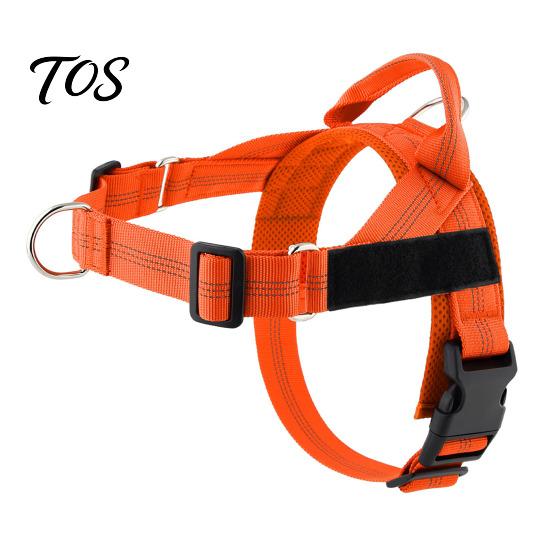 Ergonomic Pressure Relief Dog Harness No Pull Harness, Adjustable Nylon Vest with Handle, Breathable Dash-proof Control for Hiking Padded Medium Large