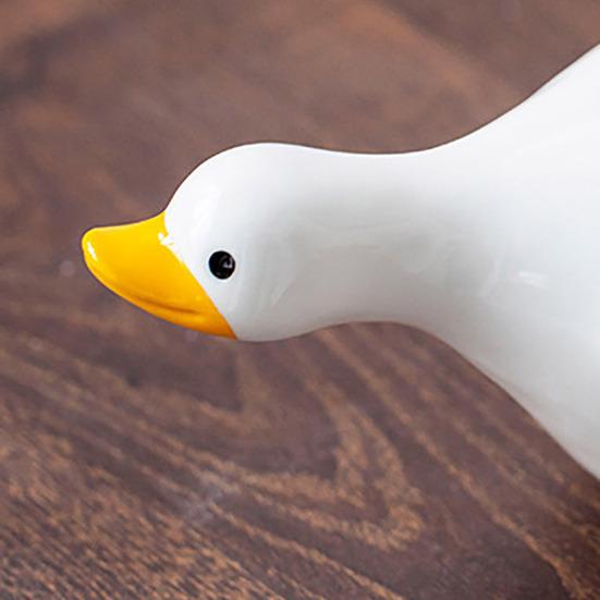 Duck Toothbrush Holder Ceramic Cute Toothbrush Organizer Decorative Cartoon Duck Toothbrush