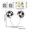 3pcs Set 2026 Soccer Elastic Headbands with Earrings Tattoo Stickers Football Cheering Props Party Hair Accessories for Adults