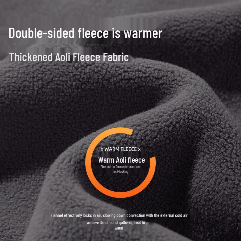 JEEP SPIRIT Men's Winter Thickened Stand-up Collar Fleece Jacket