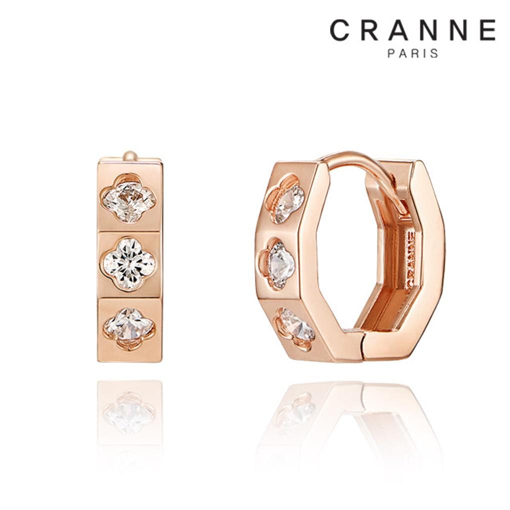 14K Multi-faceted Cubic One-touch Earrings (gold Filled) C24EGF131