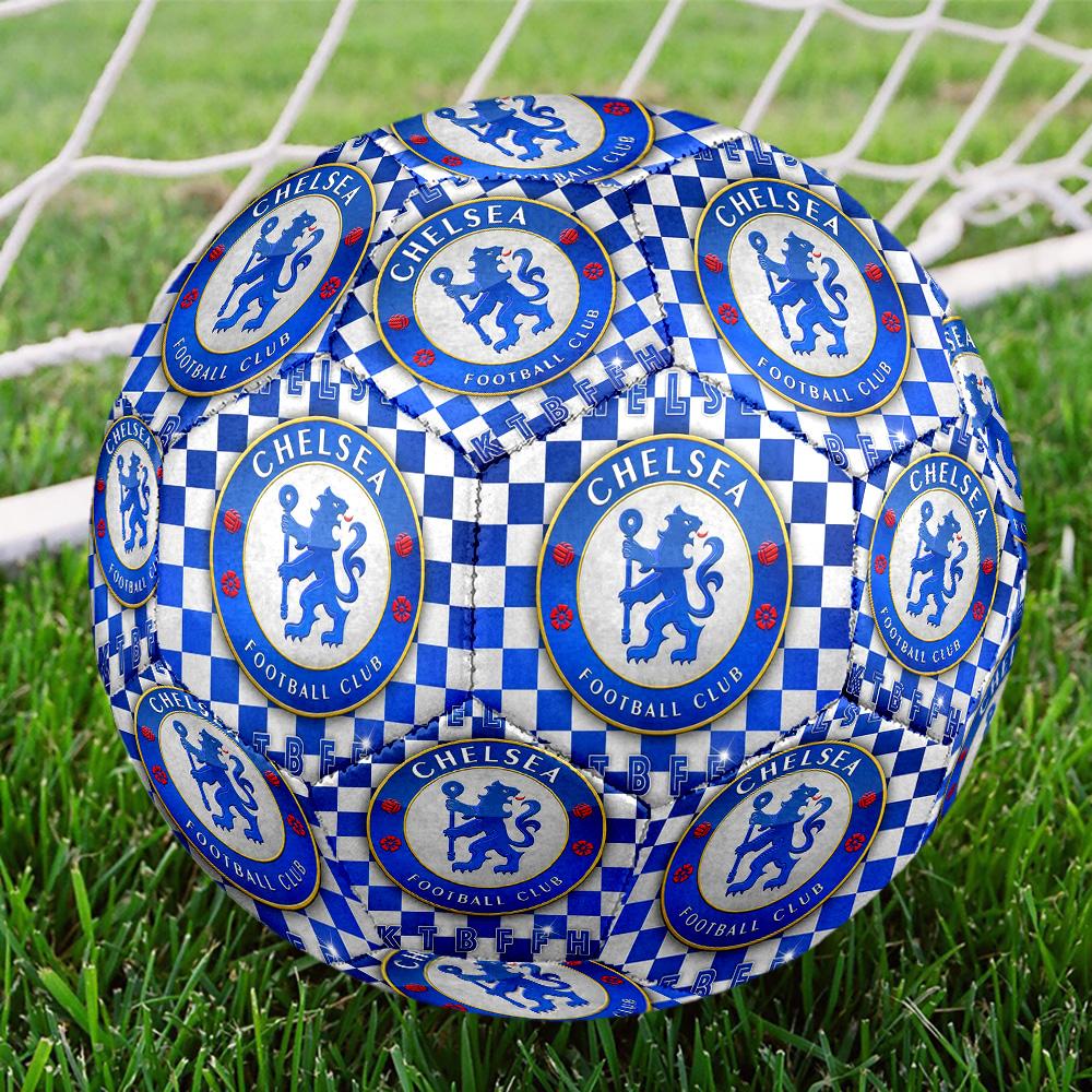 Chelsea FC CLUBSoccer Ball Colorato Per Tutte le Età Cucito a Macchina PVC Pronto per la Competizione Durevole Alto Rimbalzo