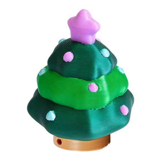 Holiday Party Favors Christmas Tree Fidget Clicker Keychain, 3D Printed Shaped Stress Relief Stocking Stuffers for Kids Toy, Sensory Figure