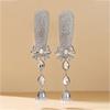 Diamond-Encrusted Long Bell Fringed Hairpin, Ethnic Bohemian Light Luxury High-End Hair Accessories For Women