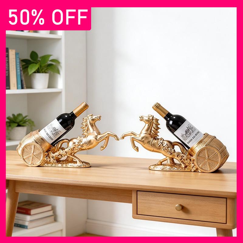 Collectibles Sculpture Chinese Luxury Carriage Wine Cabinet Decoration Creative Popular Animal Ornaments High End Wine Rack Gift