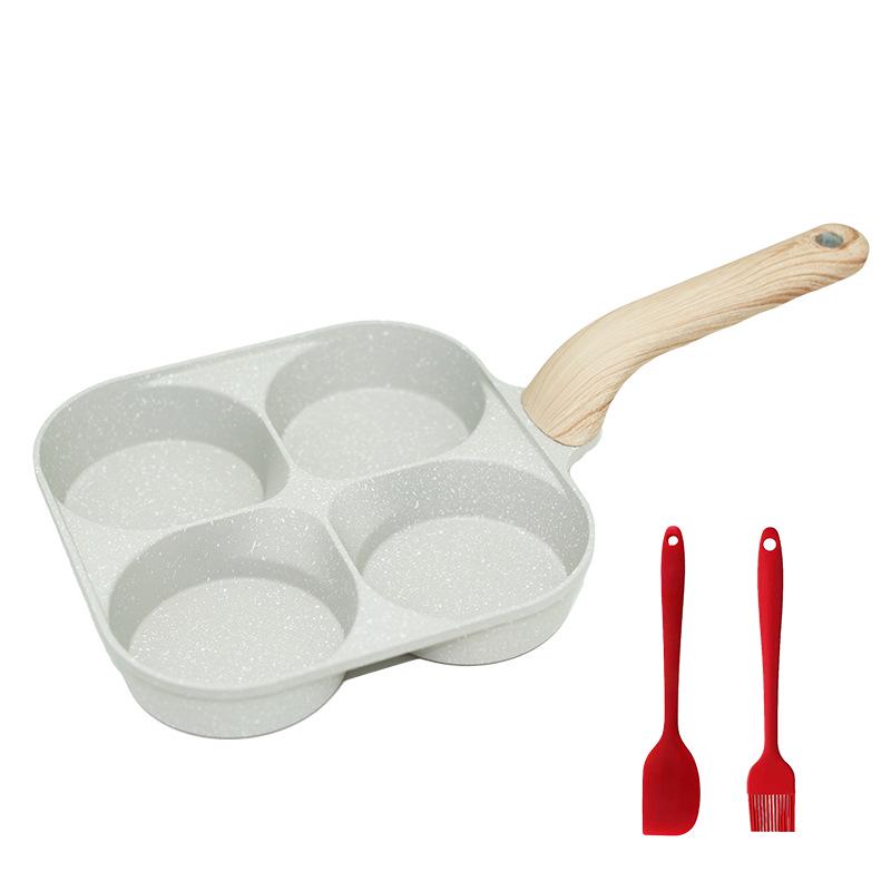 Vierloch-Antihaft-Maifanstein-Eier- und Burgerpfanne