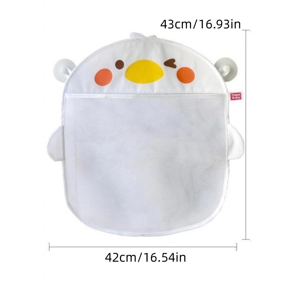 2Pcs with Suction Cup Baby Bath Toys Storage Bag Duck Shapes Bath Game Bag for Bathtub