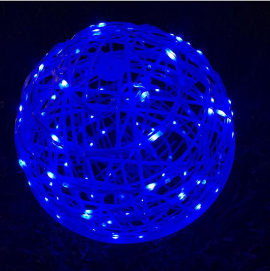 Waterproof Solar Rattan Ball String Lights for Outdoor Trees and Courtyard Decoration