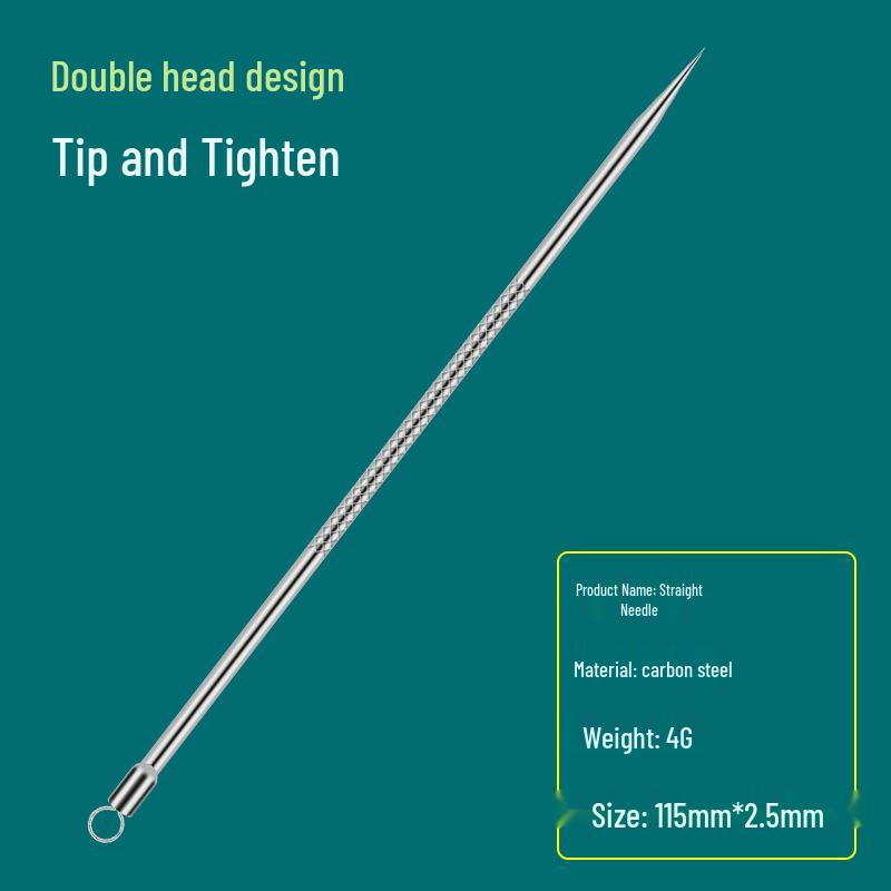 Precision Acne & Blackhead Removal Tweezers Set - Pimple Needle and Squeezing Tool