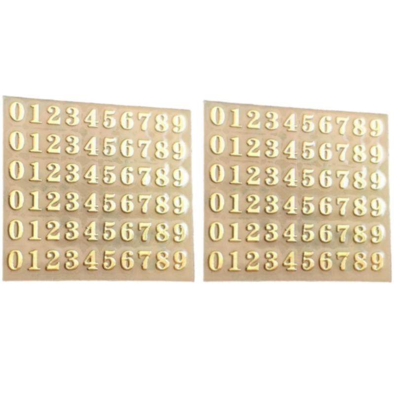 2pcs 3mm Glitter Alloy Alphabet Letters Numbers Stickers Gold Silver Epoxy Resin Filler For DIY Silicone Molds Craft Accessories