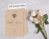 Inkdotpot 30A  Rustic Kraft PaperA  Fill-In Style Bridal Shower Invitations Wedding Blank