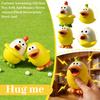 Jucărie pui țipător de desene animate; Decorațiune Animal de Pluș Moale și Elastic pentru Stres; Apăsați Și ;
