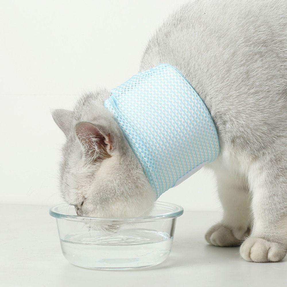 Mesh Cat Recovery Collar Soft Pet Anti-lick Collar Pet Wound Recovery Collar  Allergy Prevention