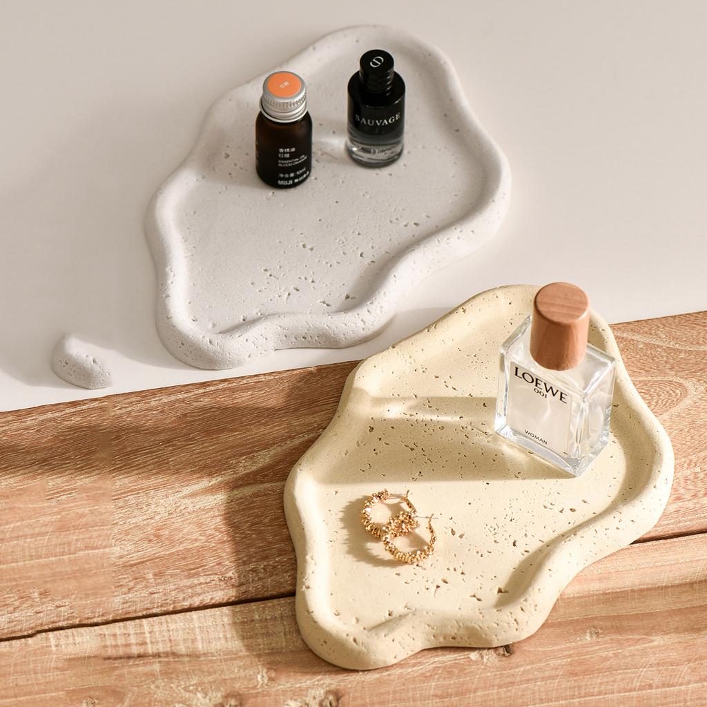 Nordischer Höhlenstein Wolken Tablett Sand Aufbewahrungs Tablett Aromatherapie Tablett Schreibtisch Ornamente Veranda Schlüsselablage Badezimmer Waschbecken Aufbewahrungs Tablett
