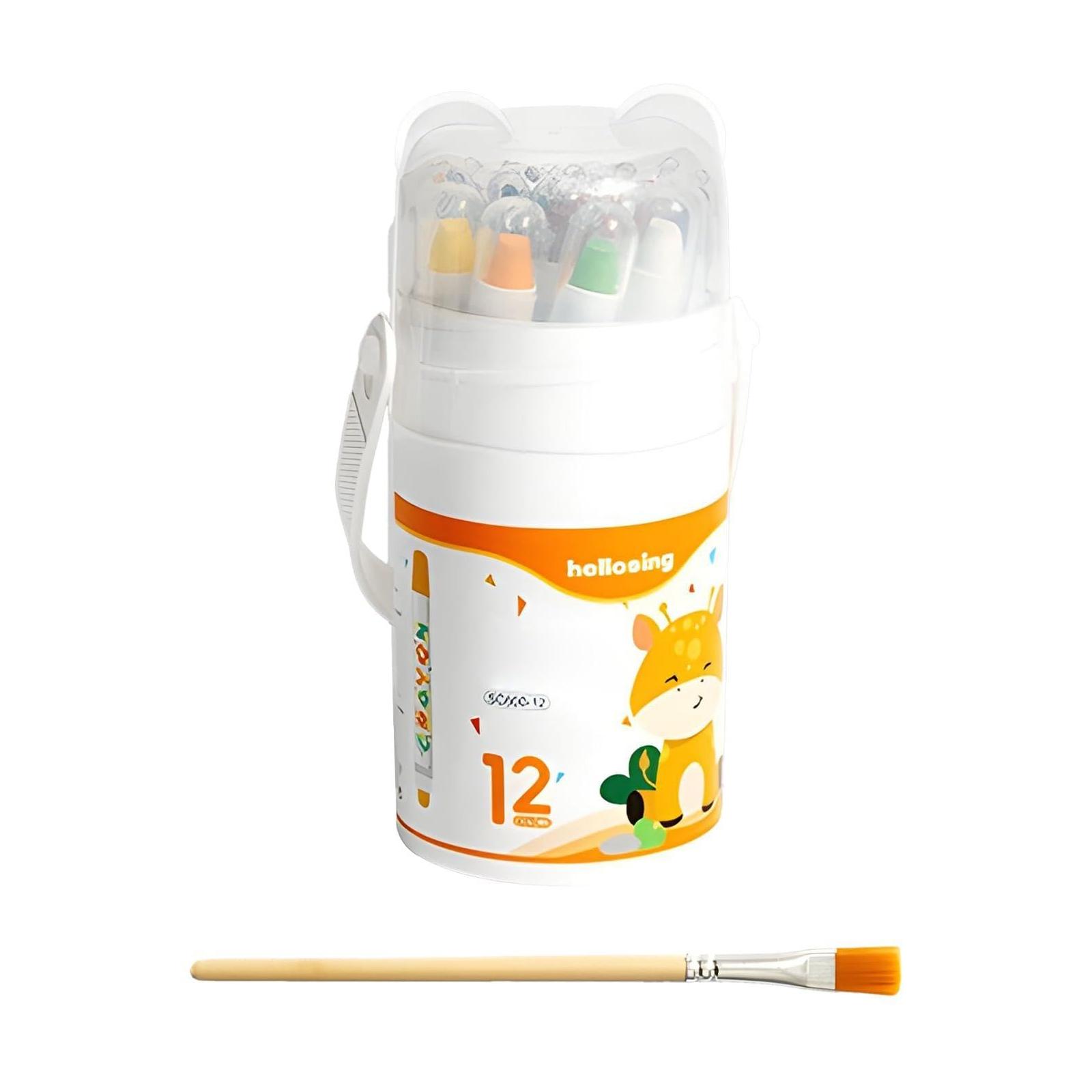 

Rotating Silk Smooth Washable Hands Free Kindergarten Special Oil Painting Stick Color Pen One Size