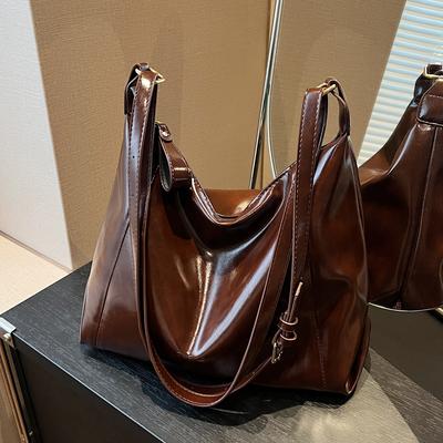 Retro Large-Capacity Underarm Bag Women'S Spring Versatile Casual Shoulder Messenger Bag Commuter Tote Bag
