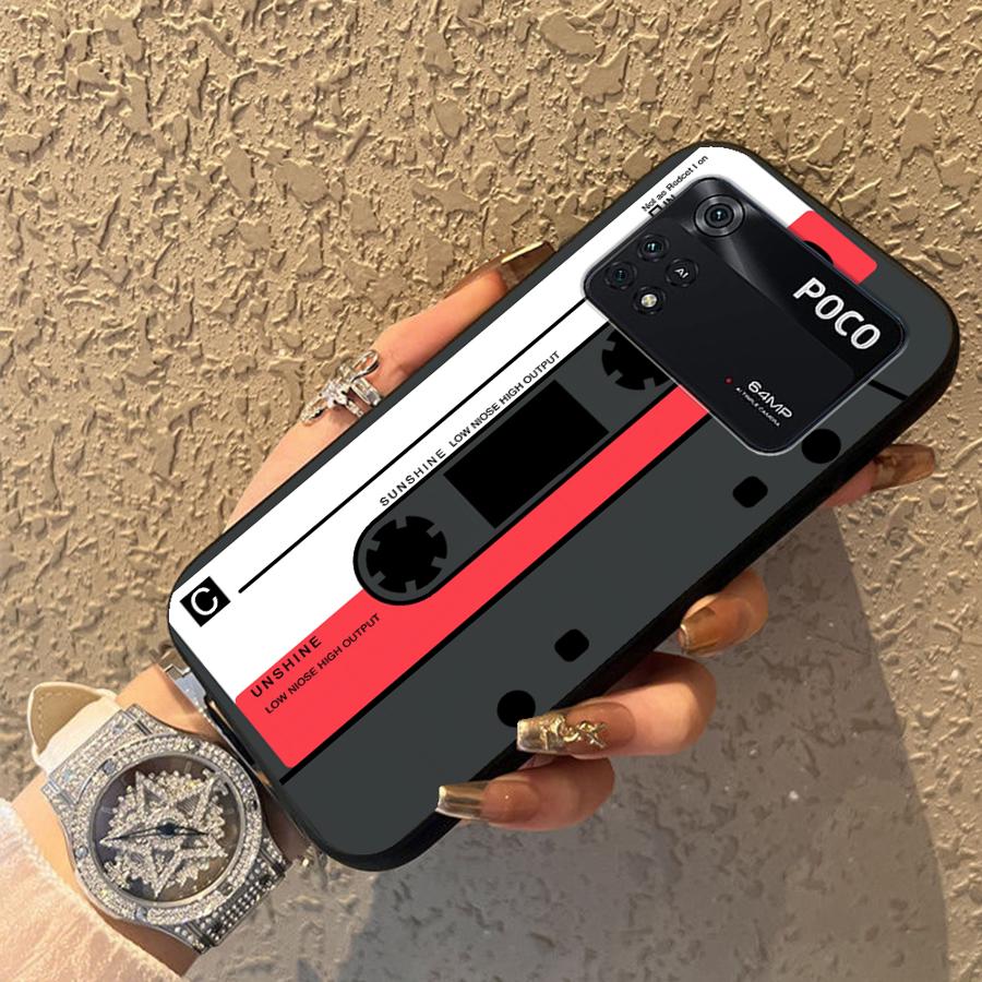 Fashion Cassette Tape Case for Xiaomi Poco F8 M3 M4 M7 Pro C71 C75 F3 X3 X4 X5 X7 Pro M5 C61 C50 F1 Funda Phone Cover
